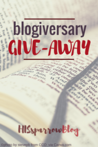Read more about the article Blogiversary Give-Away