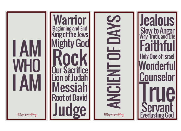 60+ Names and Attributes of GOD &amp; JESUS {free printables} - HISsparrowBlog