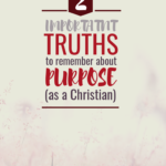 Finding Purpose: 2 Important Truths to Remember as a Christian