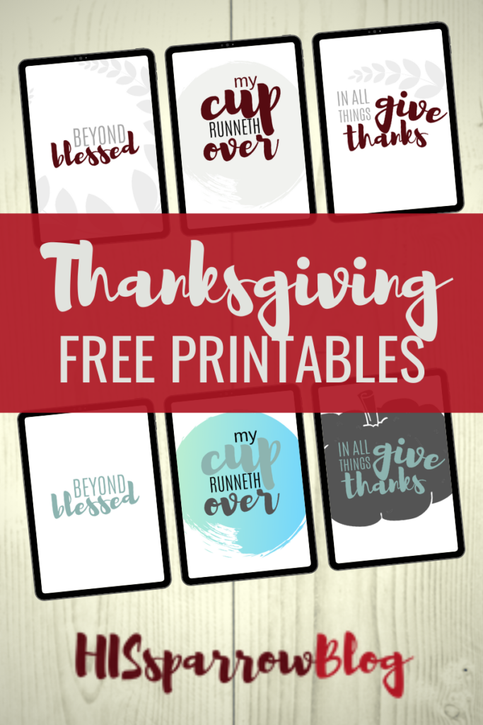 Thanksgiving FREE Printables | HISsparrowBlog