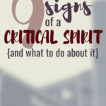 Critical Spirit: 9 Signs You’re Struggling
