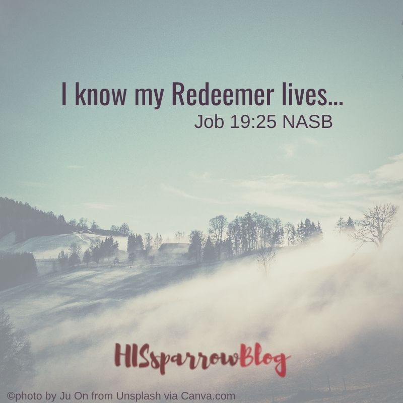 I know my Redeemer lives. Job 19:25 NASB