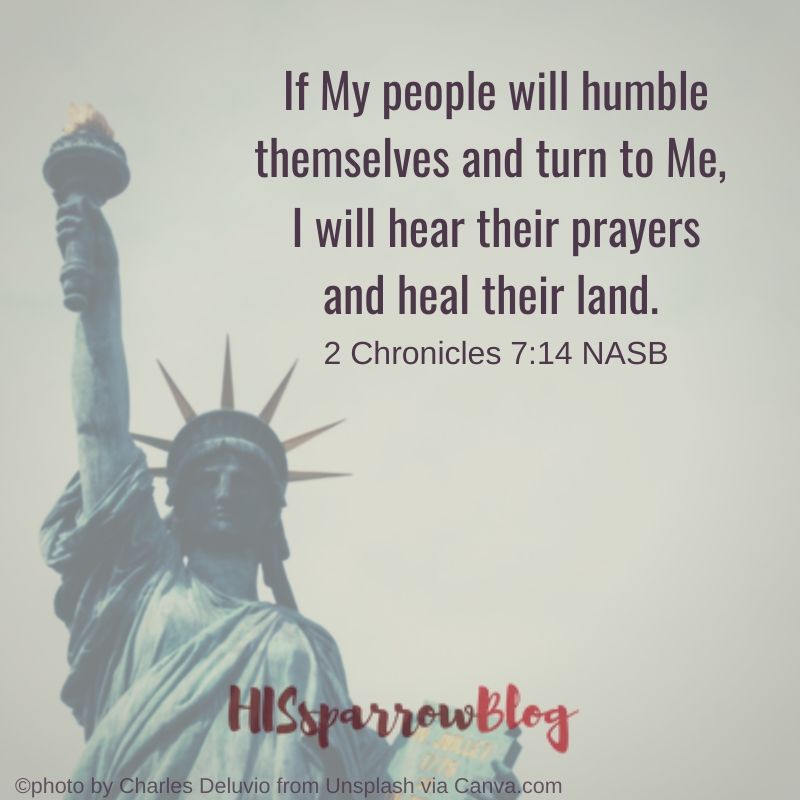 If My people will humble themselves and turn to Me, I will hear their prayers and heal their land. 2 Chronicles 7:14 NASB