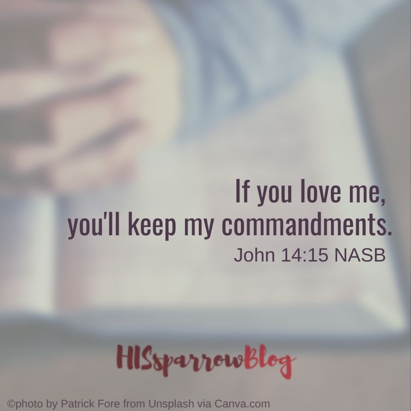 If you love me, you'll keep my commandments. John 14:15 NASB