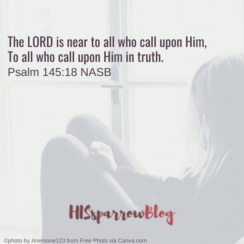 The LORD is near to all who call upon Him, To all who call upon Him in truth. Psalm 145:18 NASB | HISsparrowBlog | christian living