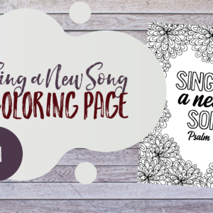 Sing a New Song Scripture Coloring Page