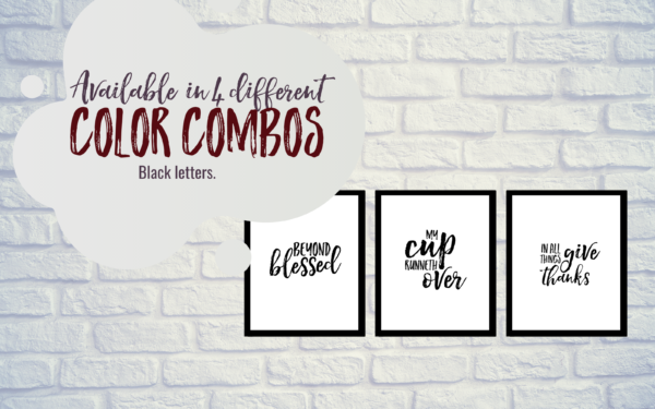 Beyond Blessed Thanksgiving Wall Decor Set | Instant Download | Inspirational Art Print | 8x10 Download