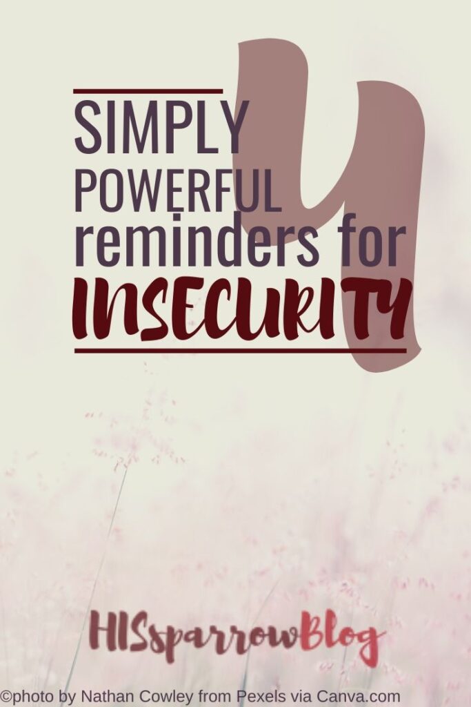 4 Simply Powerful Reminders for Insecurity | HISsparrowBlog