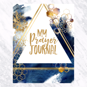 Blue and Gold Watercolor Prayer Journal