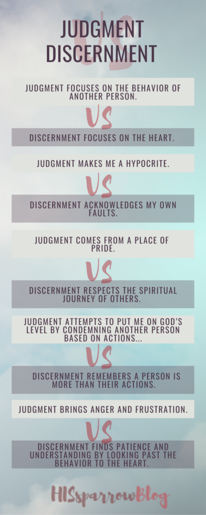 Judgment vs Discernment graphic