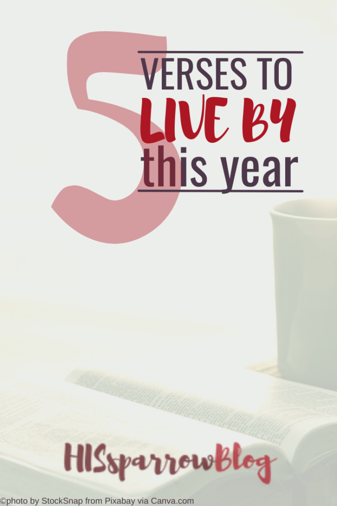 5 Verses to Live By This Year | HISsparrowBlog