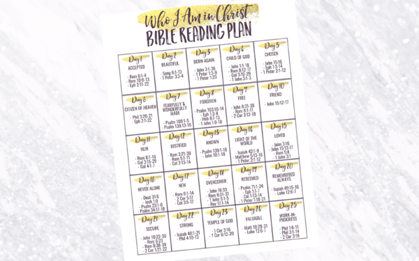 Who I Am in Christ Bible Reading Plan | HISsparrowBlog