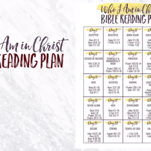 Who I Am in Christ Bible Reading Plan