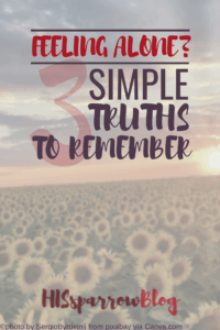 Read more about the article Feeling Alone? 3 Simple Truths to Remember